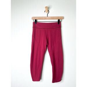 Free People Movement Capri Leggings Size XS Burgundy Balletcore